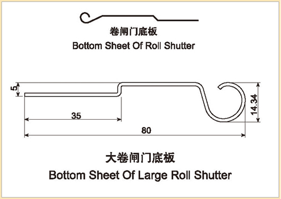 Bottom Sheet Of Roll Shutter
